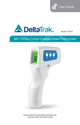 JXB-178 Non-Contact Forehead Infrared Thermometer User Guide