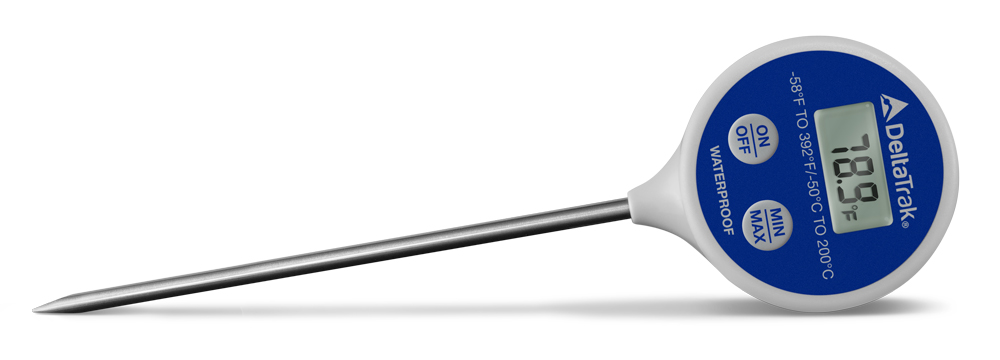 FlashCheck® Lollipop Waterproof Min/Max Digital Thermometer w/105mm Probe, Model 11036